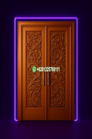 Pintu Utama Ukir Klasik Jepara Kayu Jati Tua